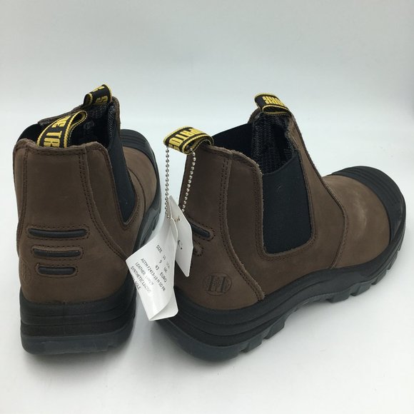 Mens' Slip-On Light Leather Work Boots - LV802 - Picture 2 of 4